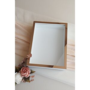 30x40 Cm Derin Beyaz-bronz Özel Gün Çiçekleri Için Anı Çerçevesi! Gül Çerçeve Kutusu!