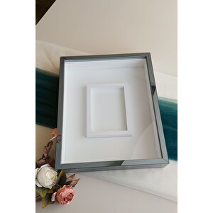 40x50 Cm Füme Gül Anı Çerçevesi! Fotoğraf Bölümlü Ledsiz Çerçeve! Gül Anı Çerçevesi