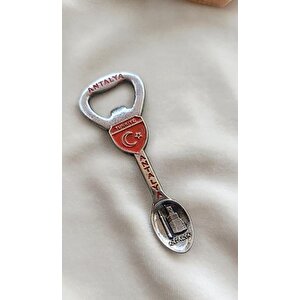 Magnet Açacak Metal Şişe Açacagı  Kaşık Ay Yıldız Mıknatıslı Buzdolabı Süsü
