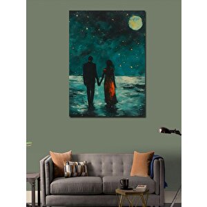 Kanvas Tablo Kumsaldaki Çift 70x100 cm