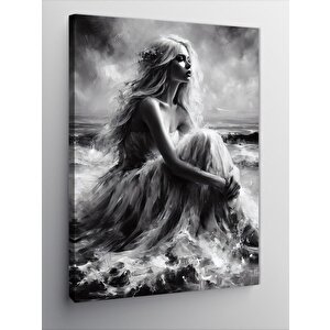 Kanvas Tablo Dalgalar Ve Kız 70x100 cm