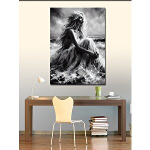Kanvas Tablo Dalgalar Ve Kız 70x100 cm