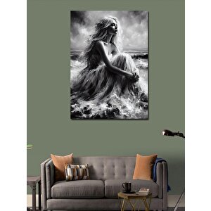 Kanvas Tablo Dalgalar Ve Kız 70x100 cm