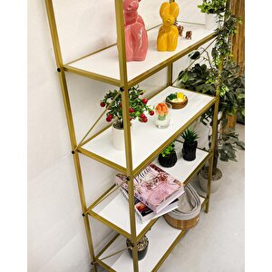 Metal Kitaplık Raf Duvar Rafı Dekoratif Dolap 5176