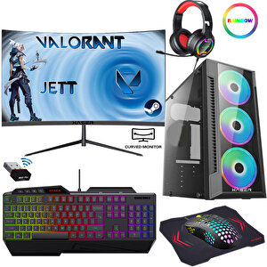 Xsr426 I5 3470 16gb Ram 512gb Ssd 4gb Gt730 Ekran Kartı 23.8" Curved Oyun Bilgisayarı