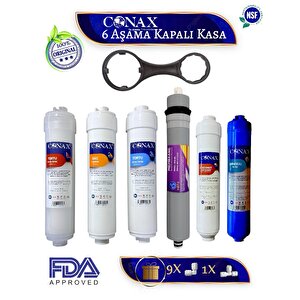 Kapalı Kasa Su Arıtma Cihazı Ekstra Mineral 6 Aşamalı Filtre Seti