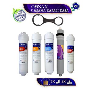 Tüm Kapalı Kasalar Için 5 Aşamalı Inline Filtre Seti (orji̇nal Yeni̇ Seri̇) 80 GPD Membran