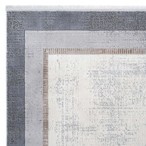 Verona 1901 Vizon Salon Koridor Kesme Yolluk Yumuşak Doku Tozumaz Dokuma Makine Halı 100x300 cm