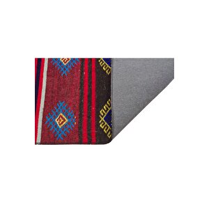El Dokuma Çok Renkli̇ Çi̇çekli̇ Desen Vi̇ntage Ki̇li̇m