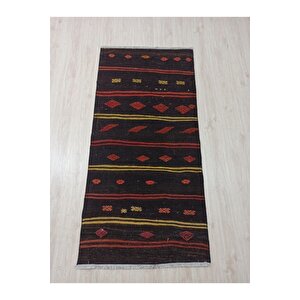 Karişik Rengi̇ Geometri̇k Desen El Dokuma Vi̇ntage Ki̇li̇m