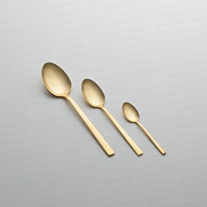 Nehir Dalyan Titanyum Altın 60 Parça Çatal Kaşık Takımı Seti 12 Kişilik Titanyum Gold