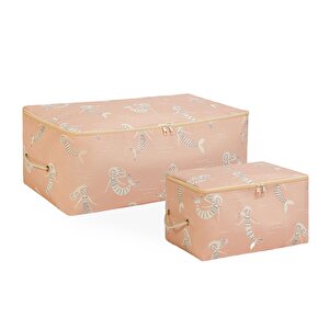 Ocean Home Textile 2'li Çocuk Odası Deniz Kızı Hurç Set 1 Adet 30 X 22 X 18 / 1 Adet 52 X 28 X 21 Cm