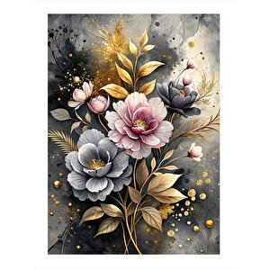 Renkli Çiçekler Hediyelik Mdf Tablo 25cmx 35cm 25x35 cm