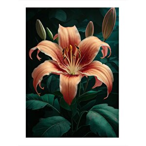 Çiçek Hediyelik Ahşap Tablo 35cm X50cm 35x50 cm