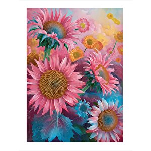 Ay Çiçekleri Modern Mdf Tablo 25cmx 35cm 25x35 cm