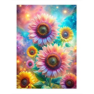 Ay Çiçekleri Tasarım Mdf Tablo 25cmx 35cm 25x35 cm