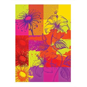 Çiçekler Ve Desenler Hediyelik Mdf Tablo 35cm X50cm 35x50 cm