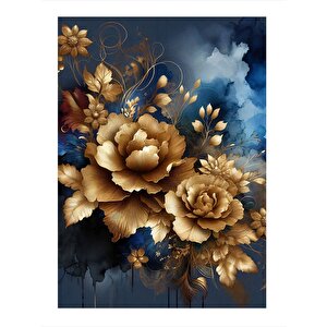 Altın Sarısı Çiçekler Hediyelik Mdf Tablo 25cmx 35cm 25x35 cm