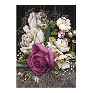 Çiçekler Ve Desenler Tasarım Mdf Tablo 35cm X50cm 35x50 cm