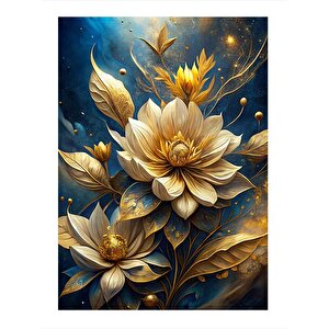 Altın Sarısı Çiçekler Tasarım Mdf Tablo 35cm X50cm 35x50 cm