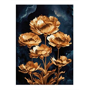 Altın Sarısı Çiçekler Art Mdf Poster 25cmx 35cm 25x35 cm