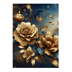 Altın Sarısı Çiçekler Art Mdf Tablo 35cm X50cm 35x50 cm