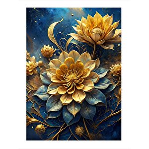 Altın Sarısı Çiçekler Dekoratif Mdf Tablo 25cmx 35cm 25x35 cm