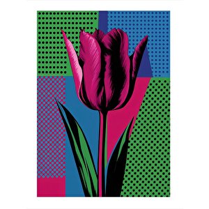Kırmızı Çiçek Ve Desenler Modern Mdf Tablo 25cmx 35cm 25x35 cm