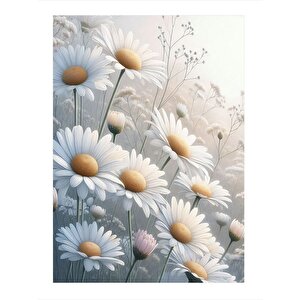 Ay Çiçekleri Tasarım Ahşap Tablo 25cmx 35cm