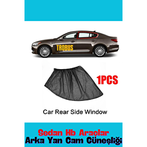 1 Adet Katlanabilir Arka Yan Cam Güneşliği - Hb/sedan Araç Uyumlu, Uv Koruma, Kolay Kurulum