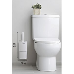 Okyanus Home Beyaz Eko Magic Askılı Yuvarlak Mina Wc Fırçalık
