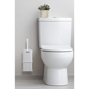Okyanus Home Beyaz Eko Magic Askılı Kare Mina Wc Fırçalık