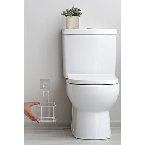 Okyanus Home Beyaz Eko Magic Askılı Kare Mina Wc Fırçalık