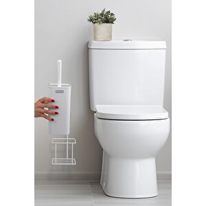Okyanus Home Beyaz Eko Magic Askılı Kare Mina Wc Fırçalık