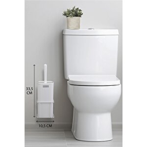 Okyanus Home Beyaz Eko Magic Askılı Kare Mina Wc Fırçalık