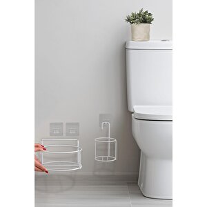 Okyanus Home Beyaz Eko Magic Askılı Yuvarlak Mina 2'li Wc Kova Ve Fırça Seti