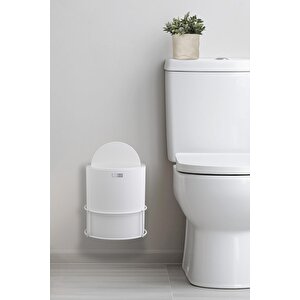 Okyanus Home Beyaz Eko Magic Askılı Yuvarlak Mina Çöp Kovası