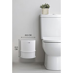 Okyanus Home Beyaz Eko Magic Askılı Yuvarlak Mina Çöp Kovası