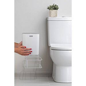 Okyanus Home Beyaz Eko Magic Askılı Kare Mina Çöp Kovası