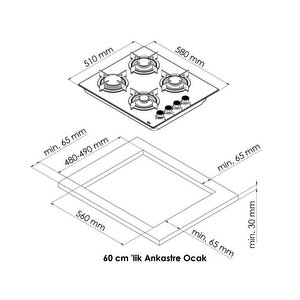 Gl General Fryart Siyah Ankastre Set(glf 63cs-gld 042s-glo 205cs)