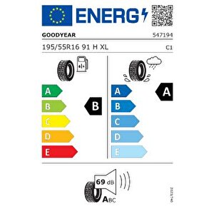 195/55r16 91h  Efficientgrip Performance Xl Oto Yaz Lastiği ( Üretim : 2024 )