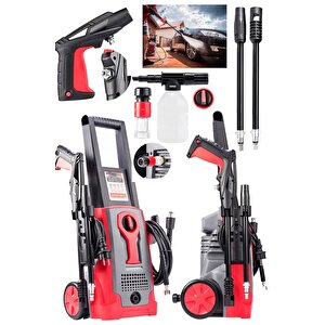Lüx Kalite 150 Bar 3000w Yüksek Basınçlı Bahçe Zemin Bisiklet Ve Oto Yıkama Makinesi  + Köpük Tankı