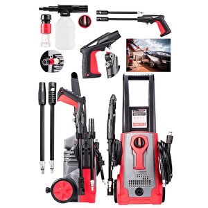 Yüksek Basınçlı 150bar 3000w Çok Fonksiyonlu Bahçe Ve Oto Yıkama Makinesi  5mt Hortum Köpük Tabanca