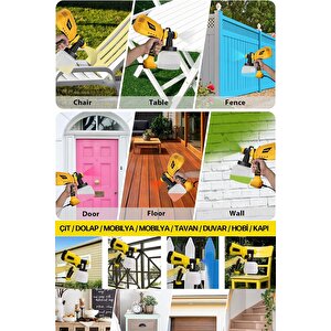 Yüksek Güçlü Elektrikli Duvar Araç Ahşap Boyama Sprey Boya Tabancası Püskürtme Sprey Tabancası 700w