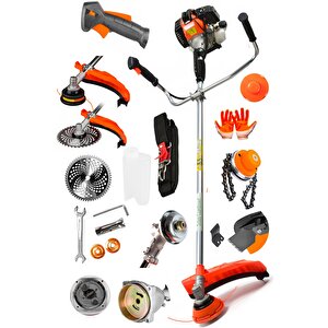 Euro5 20hpx Motor Benzinli Yan Tip Tırpan Motoru Ot Biçme Tırpanı + Canavar Başlık - Kömürsüz Seri