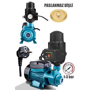 Elektrikli 220v Otomatik Sistem Metal Dişli Bakır Sargılı Su Pompası 0.50hp Ev Tipi Paket Hidrofor
