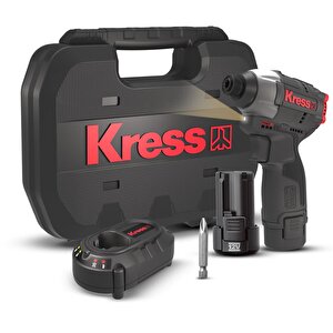 Kress Kub50.2 12volt 2.0ah Li-ion Çift Akülü 140nm Kömürsüz Profesyonel Şarjlı Darbeli Tornavida
