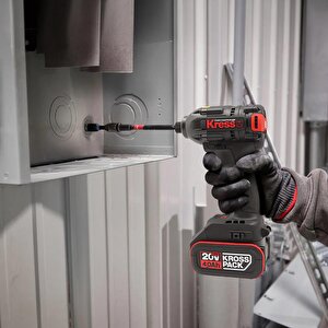 Kress Kub60.2 20volt 4.0ah Li-ion Çift Akülü 230nm Kömürsüz Profesyonel Şarjlı Darbeli Tornavida