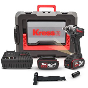 Kress Kub30.2 20volt/4.0ah. Li-ion Çift Akülü 300nm Kömürsüz Profesyonel Şarjlı Somun Sıkma