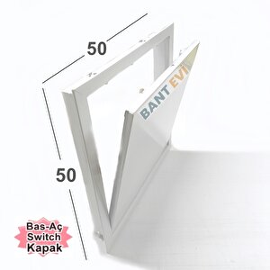 Metal Müdahale Kapağı 50x50cm Bas Aç Kontrol Kapağı Duvar Tavan Şaft Kapağı